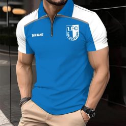 1. FC Magdeburg Individueller Name Modernes Sport – Reißverschluss Poloshirt