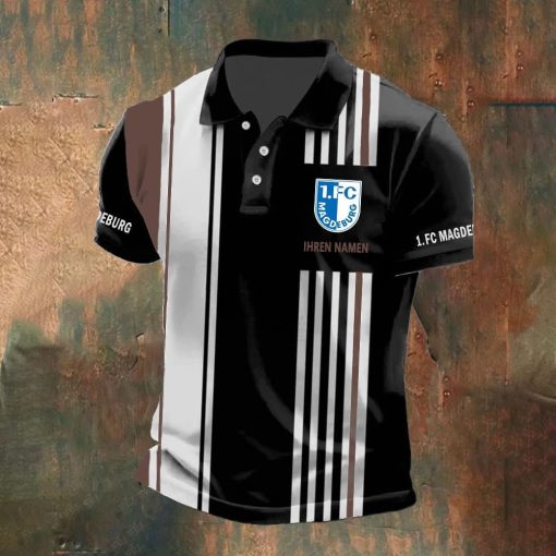 1. FC Magdeburg Individueller Name Neue Version Polo Hemd