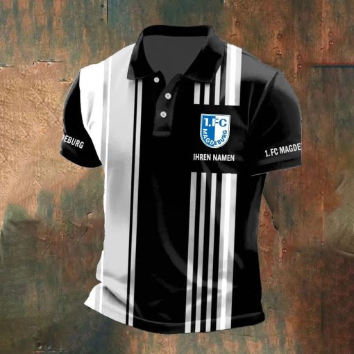 1. FC Magdeburg Individueller Name Neue Version Polo Hemd