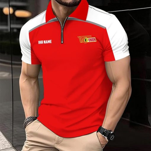 1. FC Union Berlin Individueller Name Modernes Sport – Reißverschluss Poloshirt