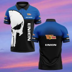 1. FC Union Berlin Individueller Name Premium Ausgabe Totenkopf Polo Hemd