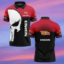 1. FC Union Berlin Individueller Name Premium Ausgabe Totenkopf Polo Hemd