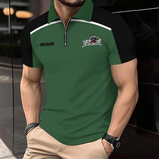 Augsburger Panther Individueller Name Modernes Sport – Reißverschluss Poloshirt