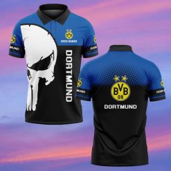 Borussia Dortmund Individueller Name Premium Ausgabe Totenkopf Polo Hemd
