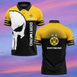 Borussia Dortmund Individueller Name Premium Ausgabe Totenkopf Polo Hemd