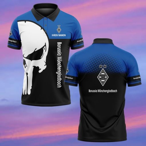 Borussia Mönchengladbach Individueller Name Premium Ausgabe Totenkopf Polo Hemd Borussia Mönchengladbach Individueller Name Premium Ausgabe Totenkopf Polo Hemd