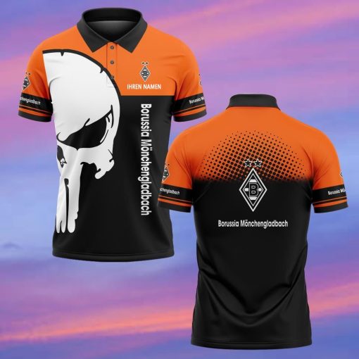 Borussia Mönchengladbach Individueller Name Premium Ausgabe Totenkopf Polo Hemd Borussia Mönchengladbach Individueller Name Premium Ausgabe Totenkopf Polo Hemd