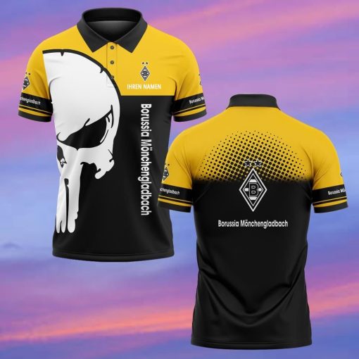 Borussia Mönchengladbach Individueller Name Premium Ausgabe Totenkopf Polo Hemd Borussia Mönchengladbach Individueller Name Premium Ausgabe Totenkopf Polo Hemd