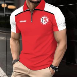 Düsseldorfer EG Individueller Name Modernes Sport – Reißverschluss Poloshirt