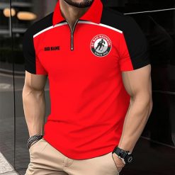 EC Bad Nauheim Individueller Name Modernes Sport – Reißverschluss Poloshirt