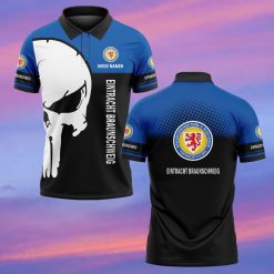 Eintracht Braunschweig Individueller Name Premium Ausgabe Totenkopf Polo Hemd