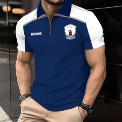 Eisbären Berlin Individueller Name Modernes Sport – Reißverschluss Poloshirt