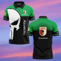 FC Augsburg Individueller Name Premium Ausgabe Totenkopf Polo Hemd