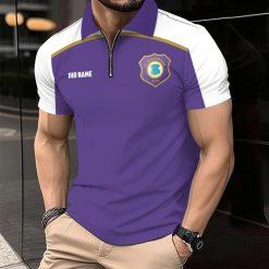 FC Erzgebirge Aue Individueller Name Modernes Sport – Reißverschluss Poloshirt