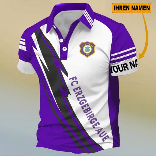 FC Erzgebirge Aue Individueller Name Neues Design Polo Hemd