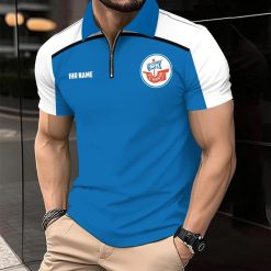 FC Hansa Rostock Individueller Name Modernes Sport – Reißverschluss Poloshirt