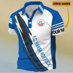 FC Hansa Rostock Individueller Name Neues Design Polo Hemd