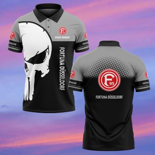 Fortuna Düsseldorf Individueller Name Premium Ausgabe Totenkopf Polo Hemd Fortuna Düsseldorf Individueller Name Premium Ausgabe Totenkopf Polo Hemd