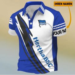 Hertha BSC Individueller Name Neues Design Polo Hemd