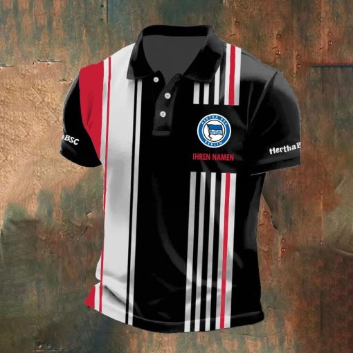 Hertha BSC Individueller Name Neue Version Polo Hemd Hertha BSC Individueller Name Neue Version Polo Hemd