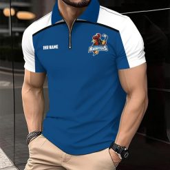 Iserlohn Roosters Individueller Name Modernes Sport – Reißverschluss Poloshirt