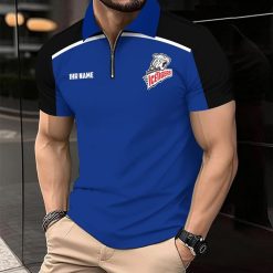 Nürnberg Ice Tigers Individueller Name Modernes Sport – Reißverschluss Poloshirt