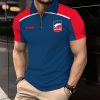 Selber Wölfe Individueller Name Modernes Sport – Reißverschluss Poloshirt