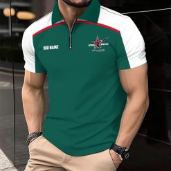 Starbulls Rosenheim Individueller Name Modernes Sport – Reißverschluss Poloshirt