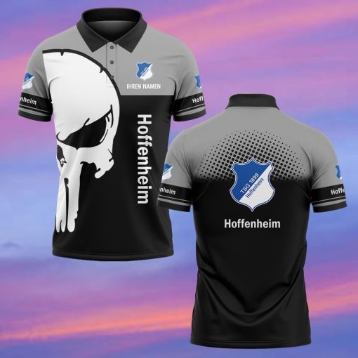 TSG 1899 Hoffenheim Individueller Name Premium Ausgabe Totenkopf Polo Hemd TSG 1899 Hoffenheim Individueller Name Premium Ausgabe Totenkopf Polo Hemd