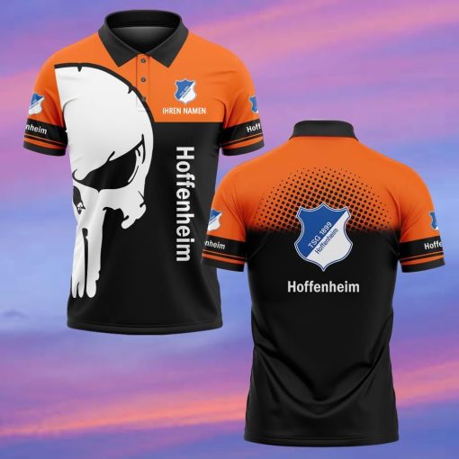 TSG 1899 Hoffenheim Individueller Name Premium Ausgabe Totenkopf Polo Hemd TSG 1899 Hoffenheim Individueller Name Premium Ausgabe Totenkopf Polo Hemd