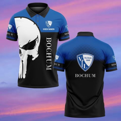 VfL Bochum 1848 Individueller Name Premium Ausgabe Totenkopf Polo Hemd