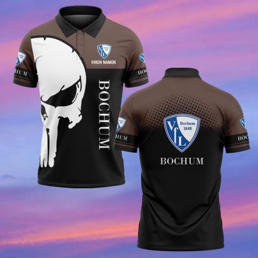 VfL Bochum 1848 Individueller Name Premium Ausgabe Totenkopf Polo Hemd
