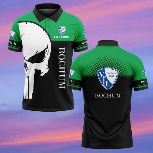 VfL Bochum 1848 Individueller Name Premium Ausgabe Totenkopf Polo Hemd
