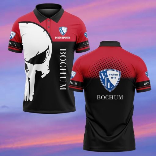 VfL Bochum 1848 Individueller Name Premium Ausgabe Totenkopf Polo Hemd