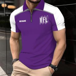 VfL Osnabrück Individueller Name Modernes Sport – Reißverschluss Poloshirt