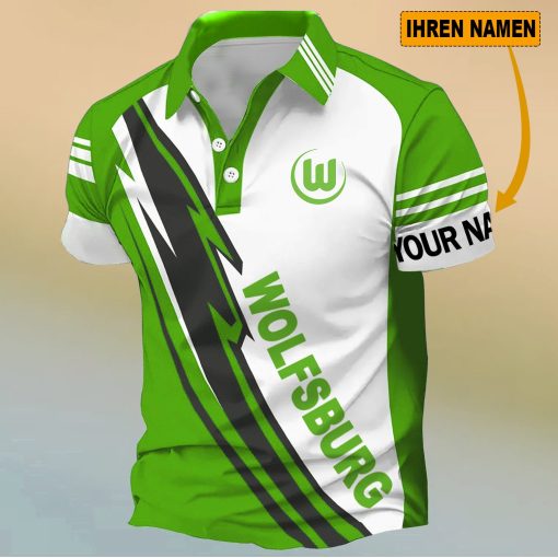VfL Wolfsburg Individueller Name Neues Design Polo Hemd
