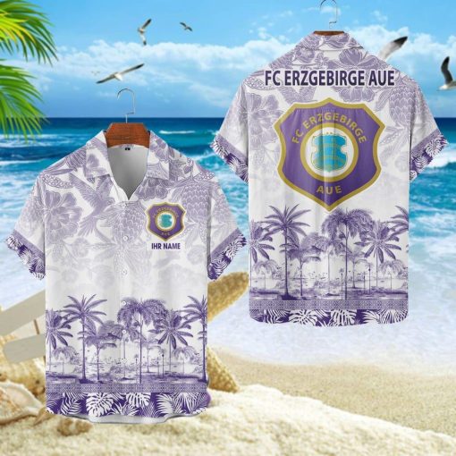 FC Erzgebirge Aue Individueller Name Einzigartiges Tropisches Muster Aloha-Outfit