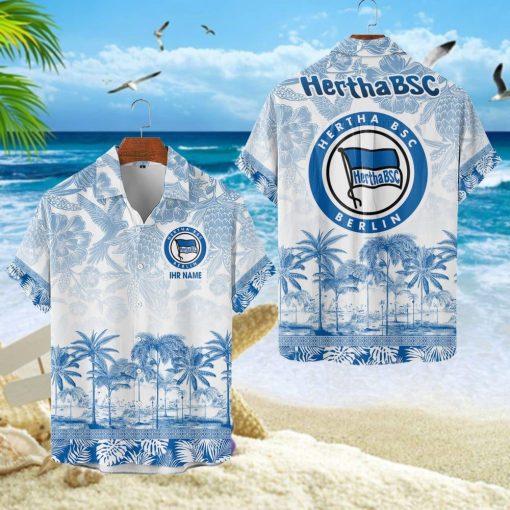 Hertha BSC Individueller Name Einzigartiges Tropisches Muster Aloha-Outfit