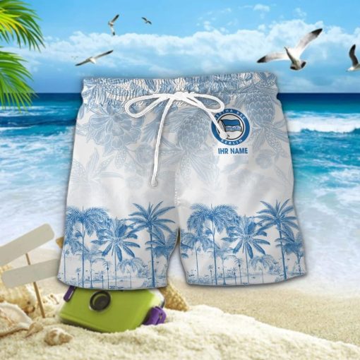 Hertha BSC Individueller Name Einzigartiges Tropisches Muster Aloha-Outfit