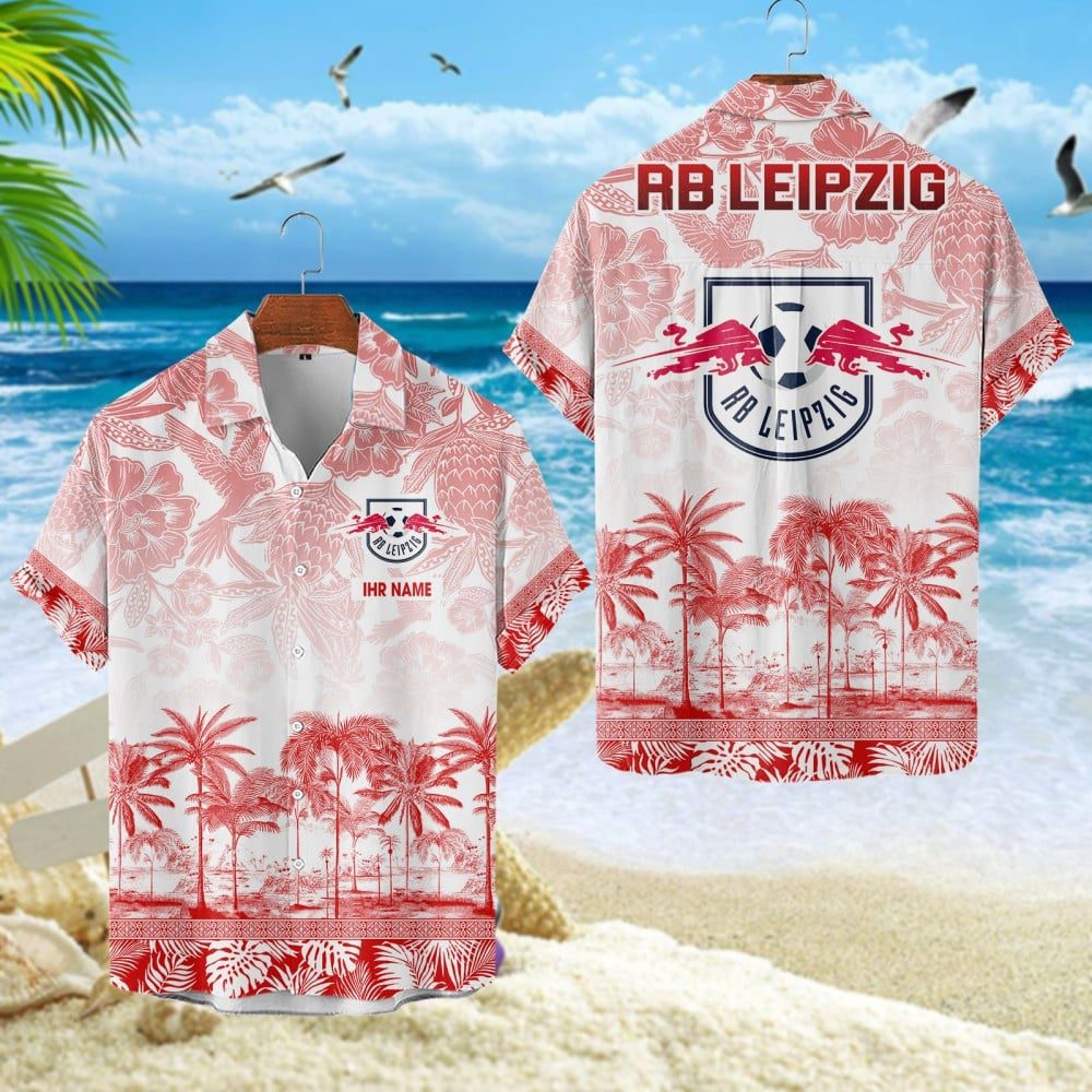 RB Leipzig Individueller Name Einzigartiges Tropisches Muster Aloha-Outfit RB Leipzig Individueller Name Einzigartiges Tropisches Muster Aloha-Outfit