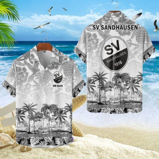 SV Sandhausen Individueller Name Einzigartiges Tropisches Muster Aloha-Outfit