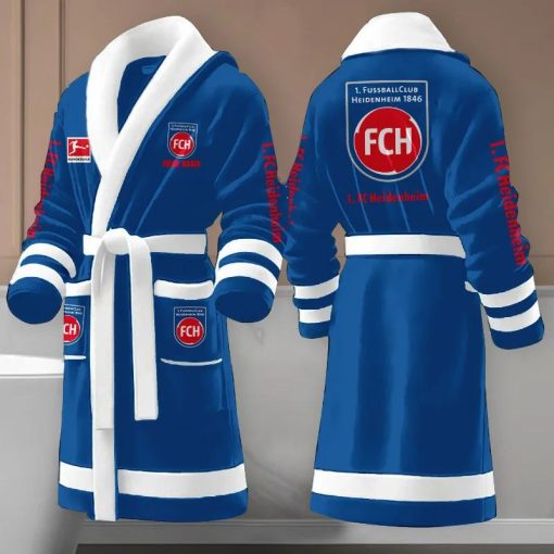 1. FC Heidenheim Individueller Name Neue Edition Fleece-Bademantel
