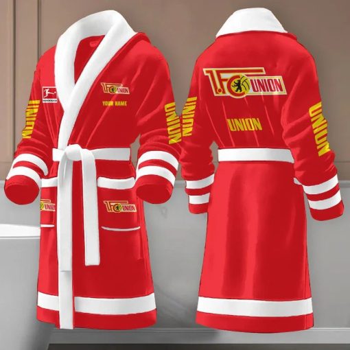 1. FC Union Berlin Individueller Name Neue Edition Fleece-Bademantel