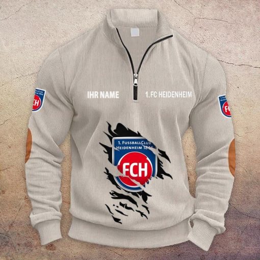 1. FC Heidenheim Individueller Name Neue Version Halbzip-Pullover 1. FC Heidenheim Individueller Name Neue Version Halbzip-Pullover