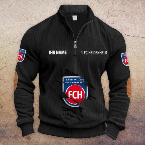 1. FC Heidenheim Individueller Name Neue Version Halbzip-Pullover 1. FC Heidenheim Individueller Name Neue Version Halbzip-Pullover