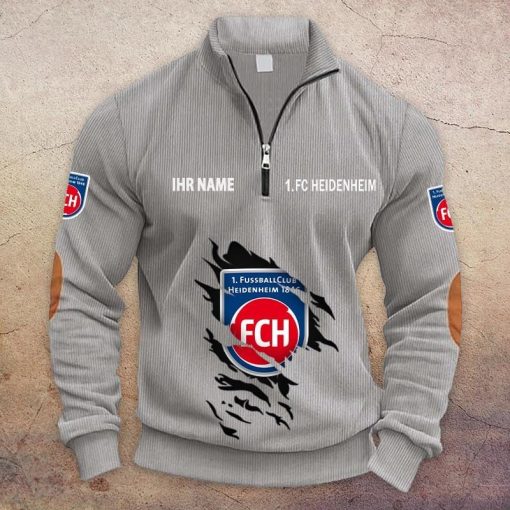 1. FC Heidenheim Individueller Name Neue Version Halbzip-Pullover 1. FC Heidenheim Individueller Name Neue Version Halbzip-Pullover