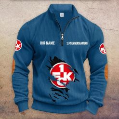 1. FC Kaiserslautern Individueller Name Neue Version Halbzip-Pullover