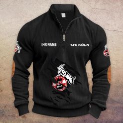 1. FC Köln Individueller Name Neue Version Halbzip-Pullover