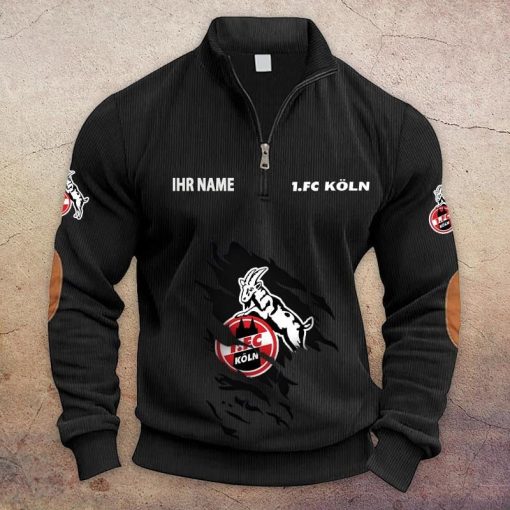 1. FC Köln Individueller Name Neue Version Halbzip-Pullover