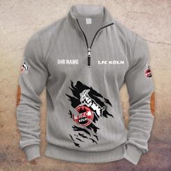 1. FC Köln Individueller Name Neue Version Halbzip-Pullover